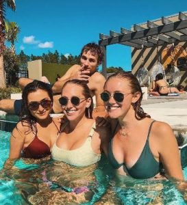 Skylar Piela enjoying with her friends