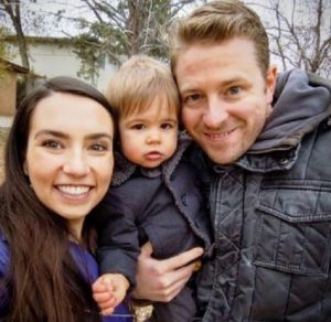 Trisha Hershberger with her spouse and son