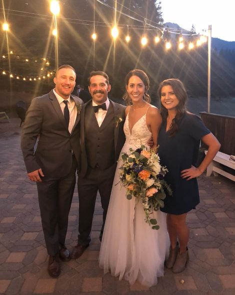 Justin Gaethje at his friend wedding