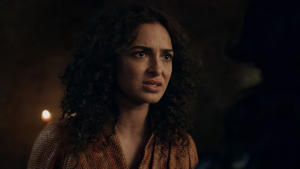 Anna shaffer during the shoot of Netflix series The Witcher.