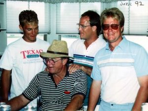 Pat McConaughey with his father, brothers Matthew and Rooster.