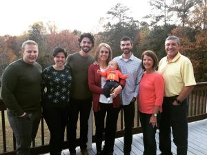 Dansby took a picture with her family while attending a family gathering