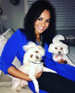 Aiyana with her two pet Lilly and Whitaker