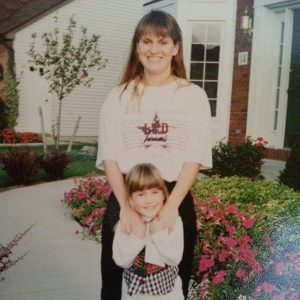 Kylie took a picture with her mother on her early days