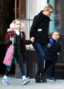 Yardley Evans Brunt with her mother and younger brother.
