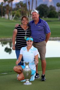 Lexi Thompson enjoying her happy life with her parents.