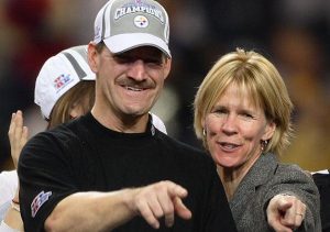 Bill Cowher with his former wife, Kaye Cowher.