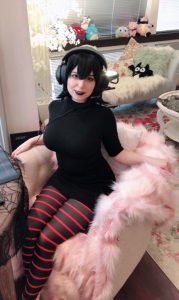 Bunny Ayumi cosplay for character of Mavis chacter from Hotel Transylvania.