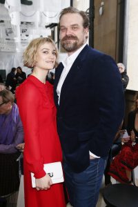 David with an ex-girlfriend, Alison Sudol.