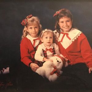 Erin Myers with her younger siblings.