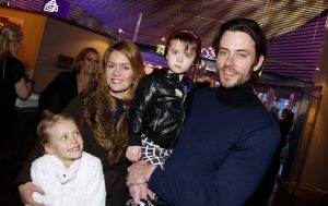 Gardarsson with his wife and two children, Rachel and Gardar.