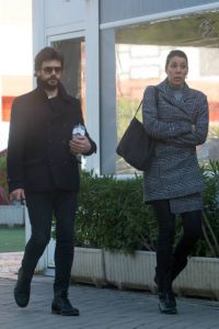 Alvaro and his wife Blanca caught in camera while walking in at Madrid, Spain