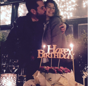 Beren and his huband took a picture while celebrity her birthday