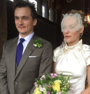 Amiee with her husband, Rupert Friend.