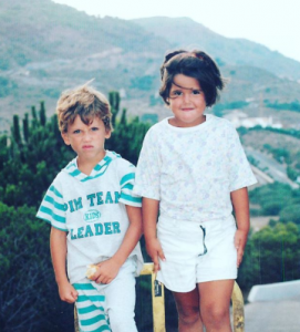 Jamie took a picture during his early years with his sister Julia