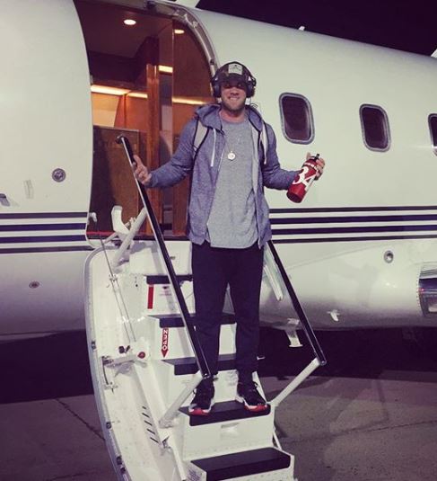 Bryce Harper in his private jet