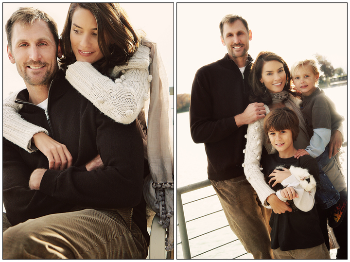 Brent Barry with his former wife Erin Barry and their kids