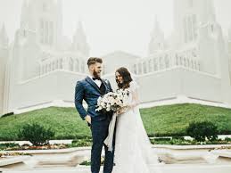 Bryce with his wife on their wedding