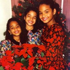 Christina with her two younger sisters in early age.