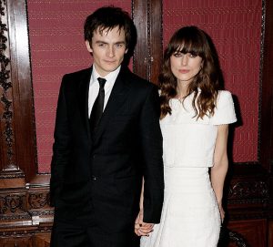 Friend with his ex-girlfriend, Keira Knightley.