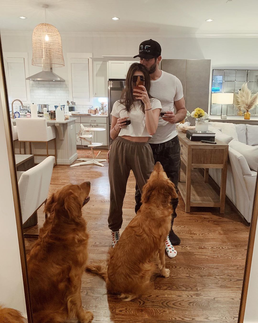 Taylor with her husband and pets