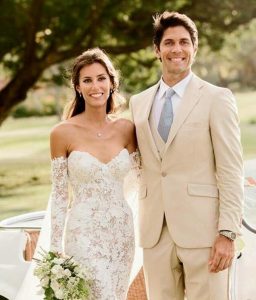 Boyer with her husband, Fernando Verdasco in the wedding ceremony.