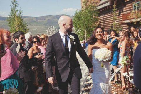 Monica Raymund and her ex-husband's wedding picture