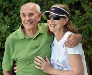 Kathrine Switzer with her husband