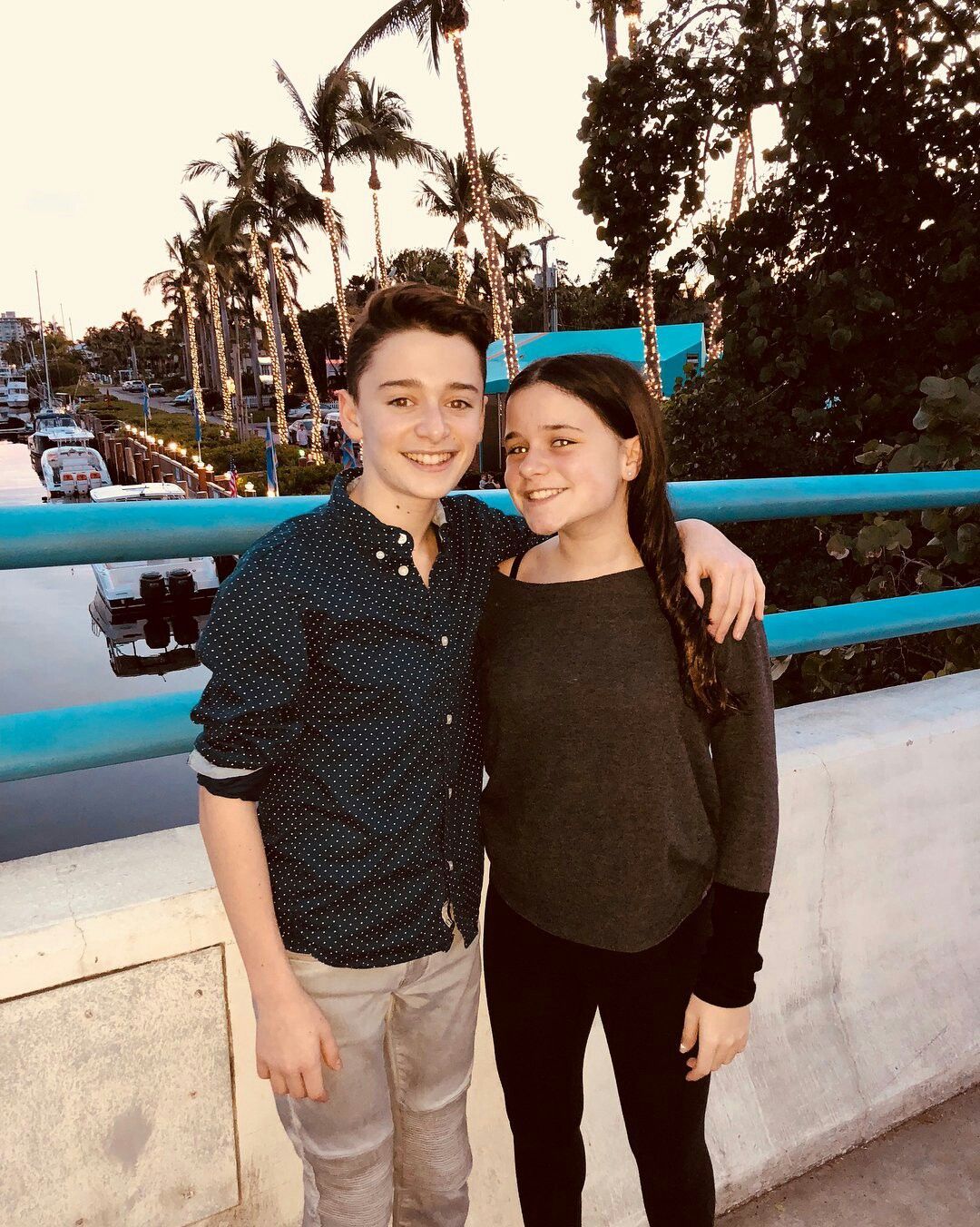 Chloe Schnapp with her brother