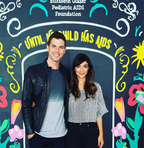 Hannah Simone with her husband