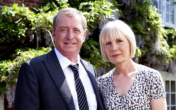    John Nettles comagradável, mulher Cathryn Sealey 