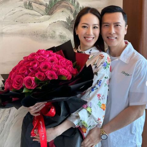 Actor Donnie Yen with his now wife