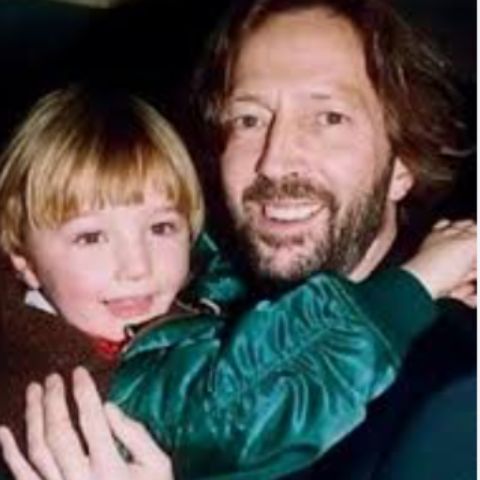 Young Julie Rose Clapton with her father, Eric Clapton