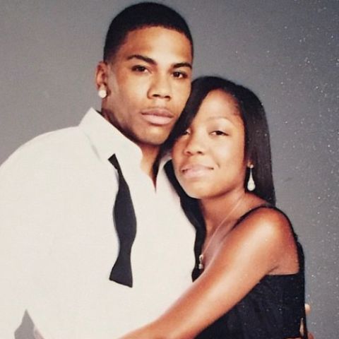 Chanelle Haynes with her dad, Nelly