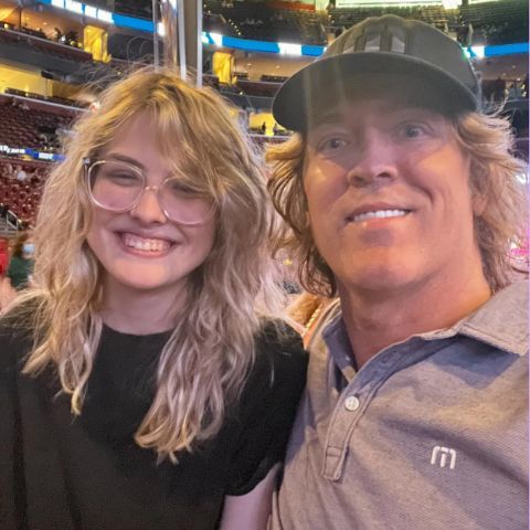 Larry Birkhead with his teenage daughter, 